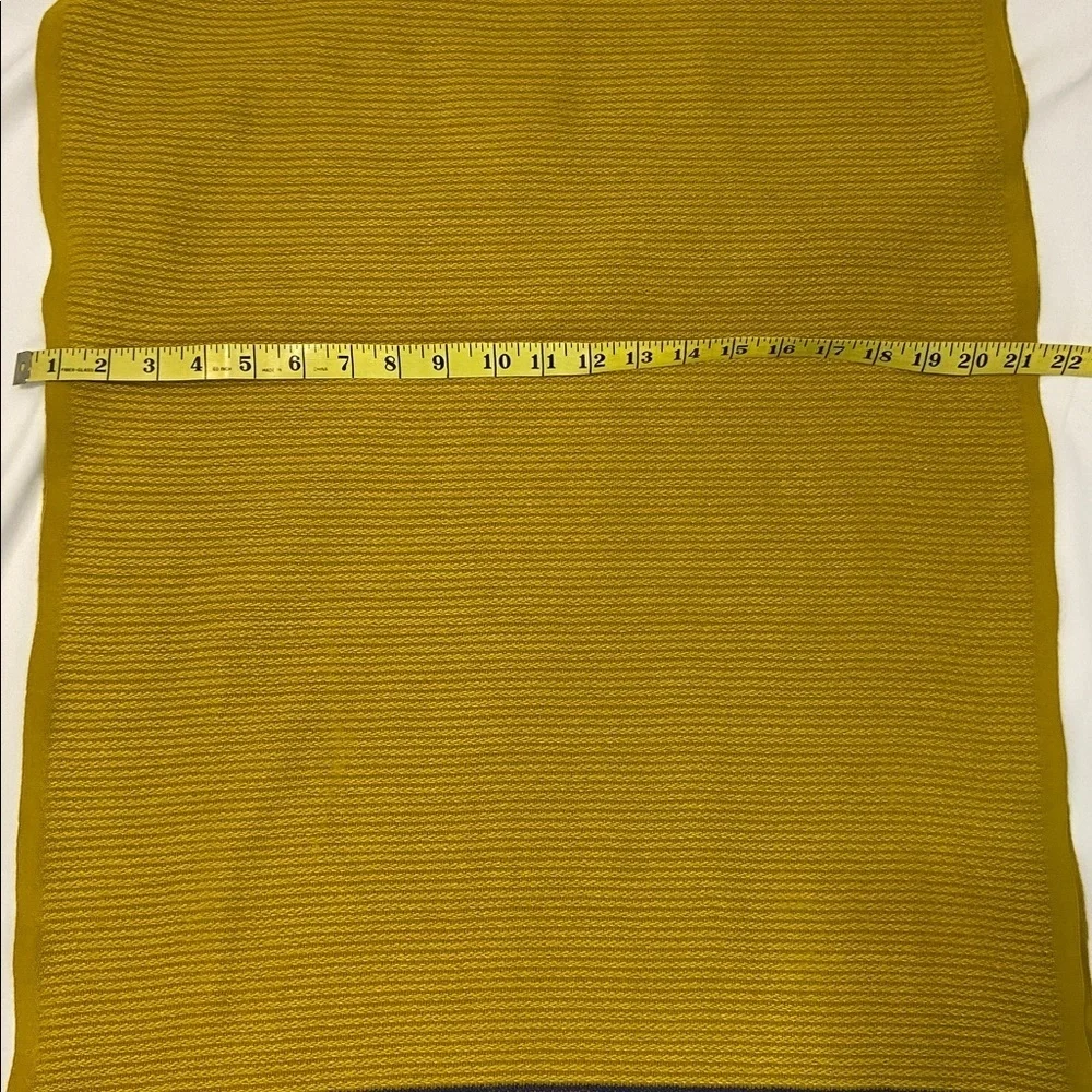 Banana Republic Mustard Yellow,Wool blend Wrap Scarf with Navy Stripes.One Size.